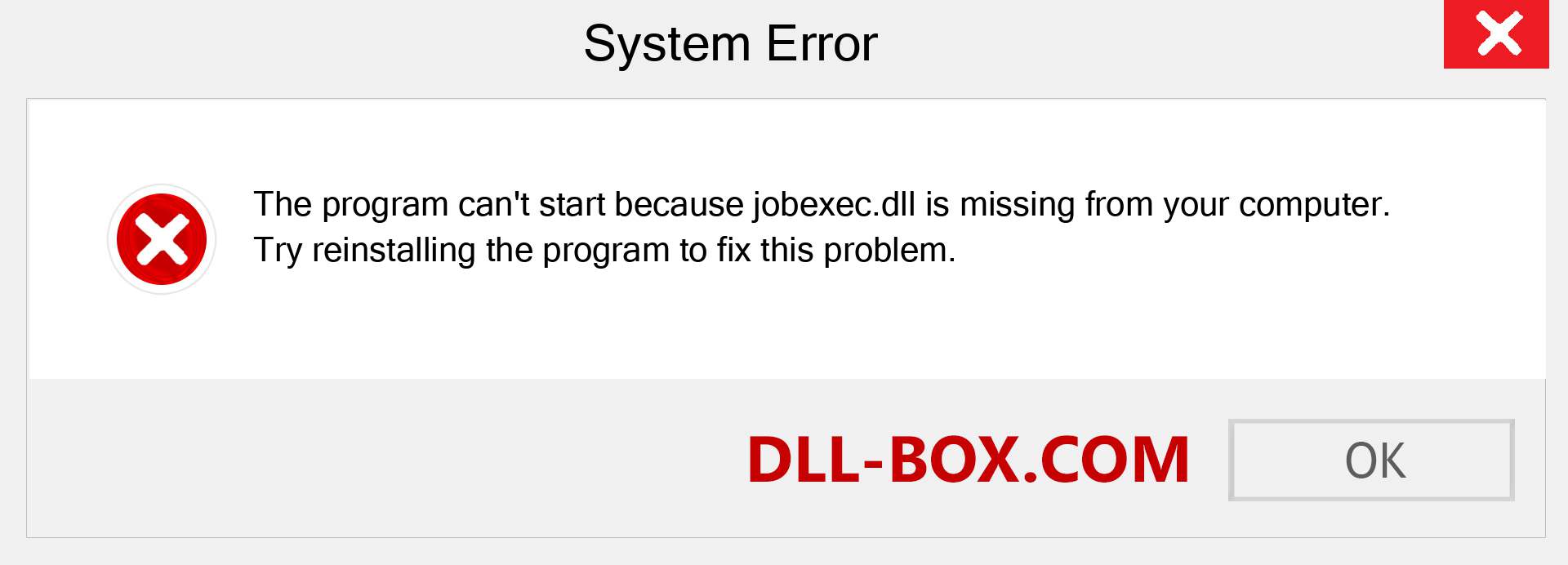  jobexec.dll file is missing?. Download for Windows 7, 8, 10 - Fix  jobexec dll Missing Error on Windows, photos, images